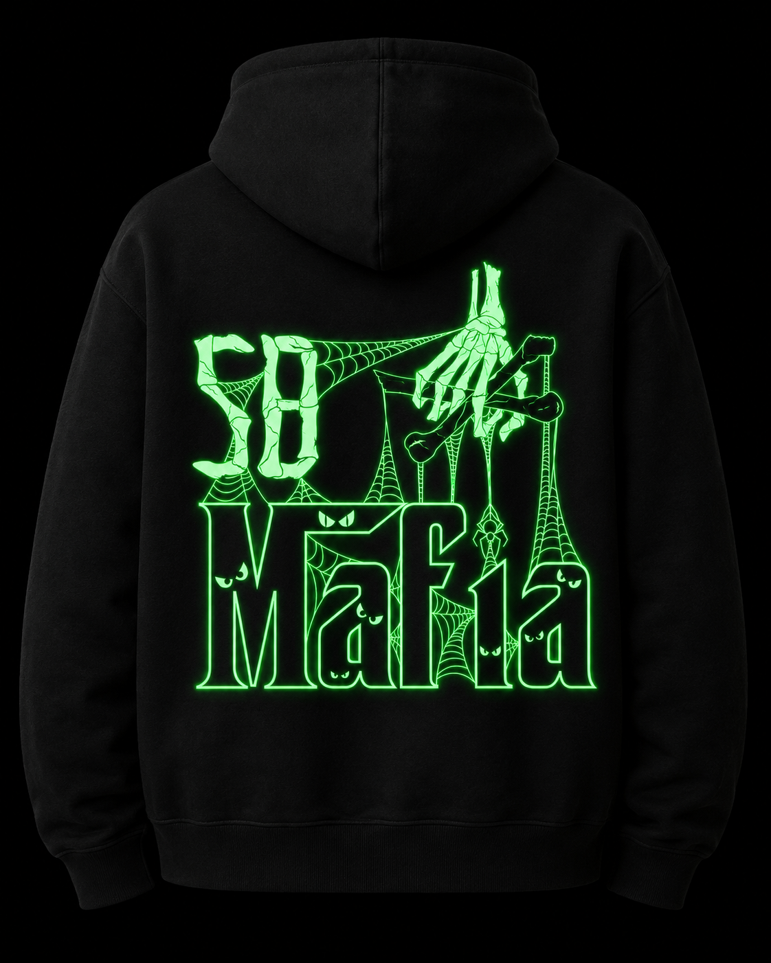 Halloween Glow in the Dark Hooded Sweatshirt IN STOCK!